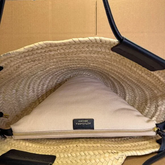 Altuzarra Large Palm Basket Tote – Natural/Black - Picture 9 of 10